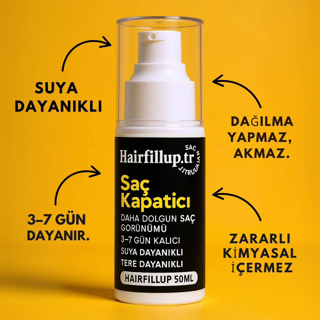 HairFillUp Siyah Saç Kapatıcı – 50 ml